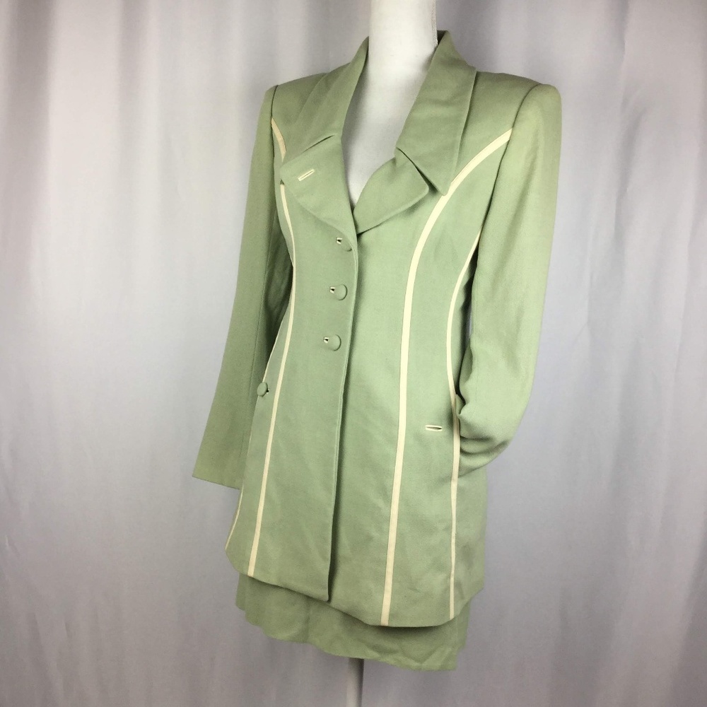 VTG 60s 2pc Dress Suit Skirt Mint Fred Hayman